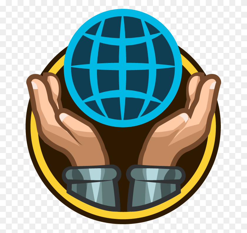 665x732 Cartoon Hands Holding World Drawn As A Blue Network International Institute For Learning, Outer Space, Astronomy, Space HD PNG Download