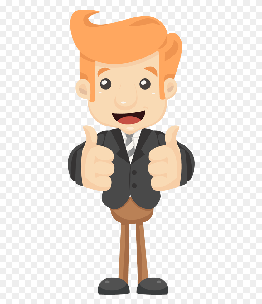 408x916 Cartoon Happy Businessman Hands Make Thumbs Up Vector Graphics, Person, Finger, Human HD PNG Download