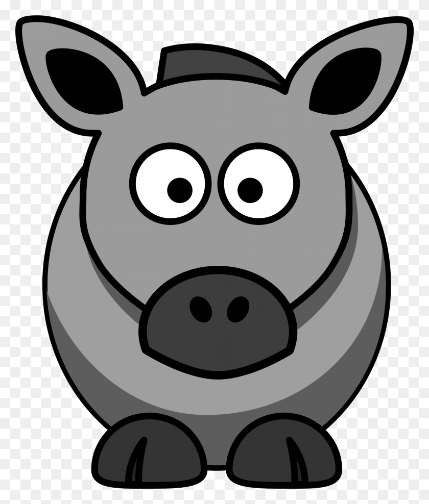 2017x2400 Cartoon Horse Grey Cartoon Clipart Donkey, Piggy Bank, Mammal, Animal HD PNG Download