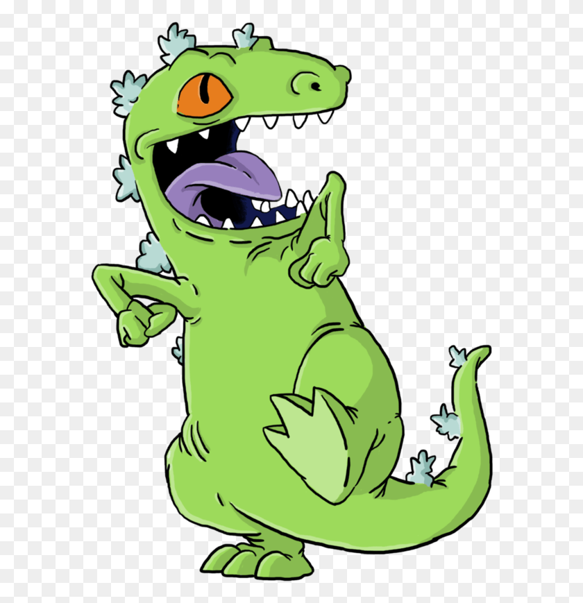 582x809 Cartoon I Drew Of Reptar From The Rugrats, Animal, Reptile, Lizard HD PNG Download