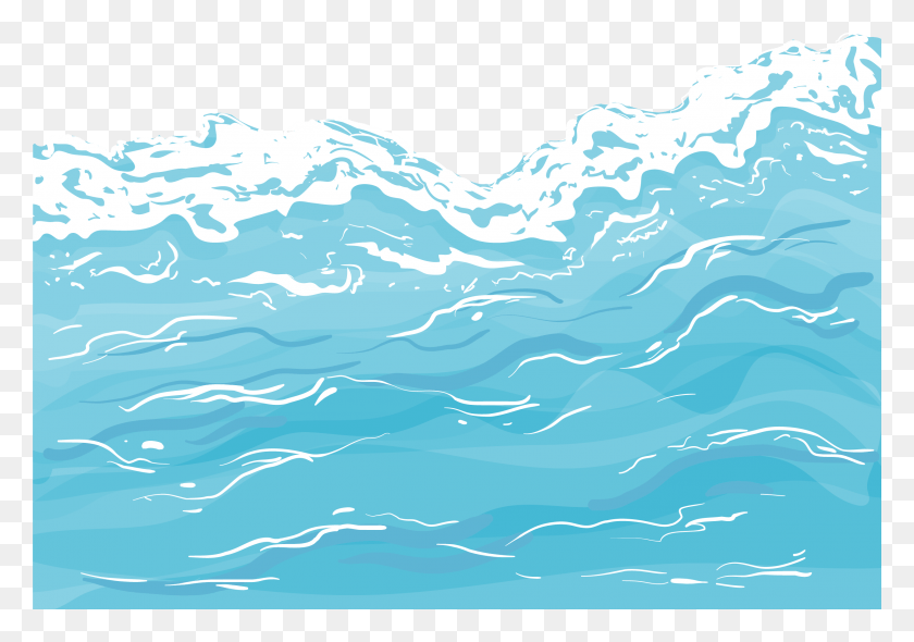 2518x1714 Cartoon Lake Water Spray Transprent Free Cartoon Drawing Ocean Waves, Sea, Outdoors, Nature HD PNG Download