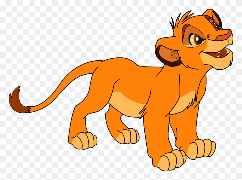 1822x1316 Cartoon Lion Cub Transparent Images Pluspng Simba Transparent Background, Animal, Mammal, Cattle HD PNG Download