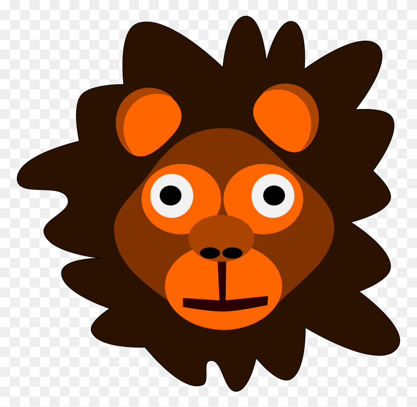 773x761 Cartoon Lion Face Pictures Cartoon Lion Head, Halloween, Pumpkin, Vegetable HD PNG Download
