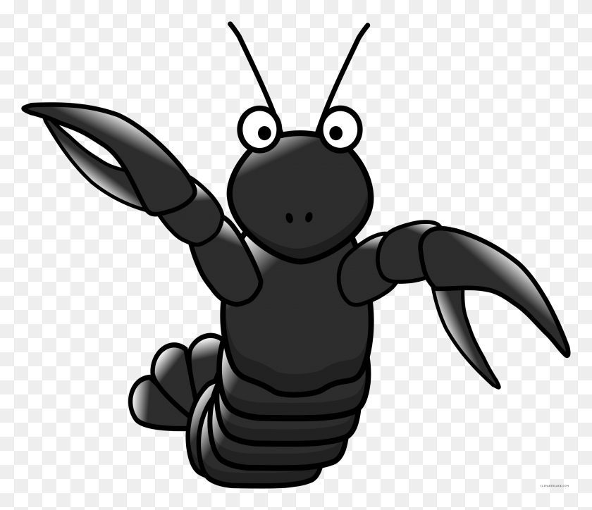 2400x2045 Cartoon Lobster Animal Free Black White Images Clip Art Lobster Cartoon, Hook, Sea Life, Claw HD PNG Download