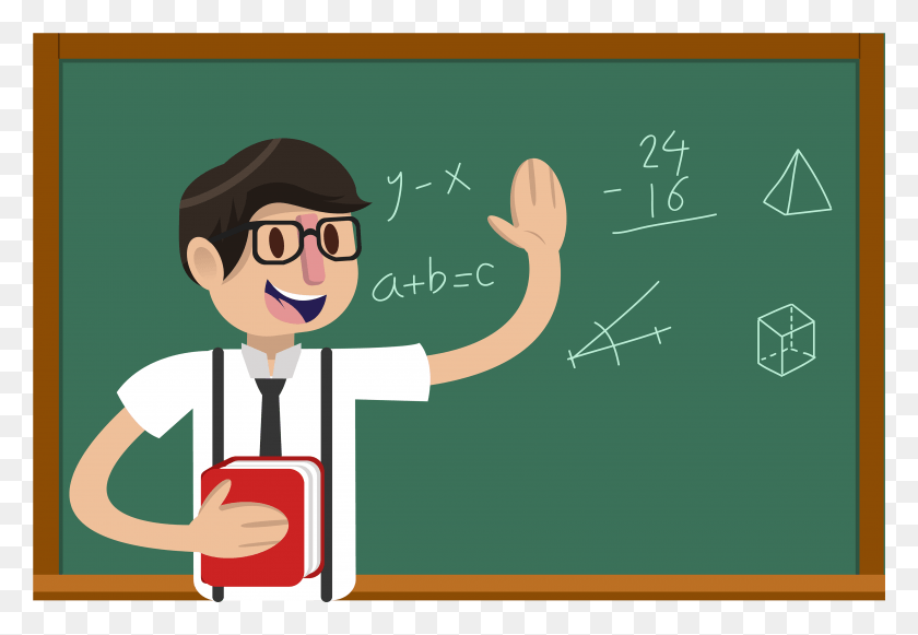 3570x2388 Cartoon Math Pictures Search Result Cliparts For Cartoon Male Teacher Clipart, Person, Human, Sunglasses HD PNG Download