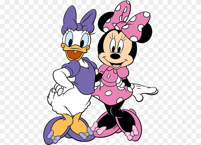 483x608 Cartoon Minnie Mouse And Daisy, Baby, Person, Book, Comics Transparent PNG