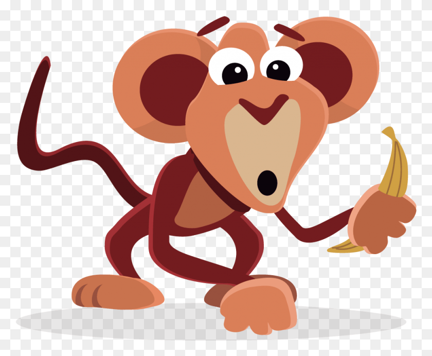 969x786 Cartoon Monkey Creative Commons Cartoon Monkey, Animal, Reptile, Lizard HD PNG Download