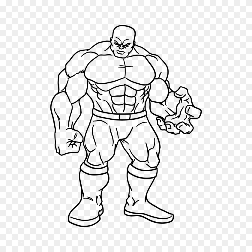 2084x2084 Cartoon Muscle Heroe Decal Illustration, Astronaut, Sketch Descargar Hd Png