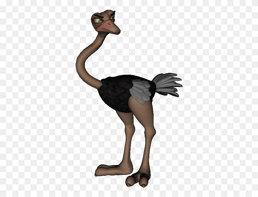 352x581 Cartoon Ostrich 4 Height, Bird, Animal, Person HD PNG Download
