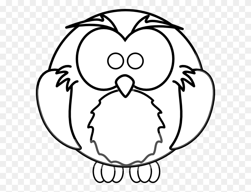 600x584 Cartoon Owl Face Cute Cliparts Black And White, Stencil, Food, Egg HD PNG Download