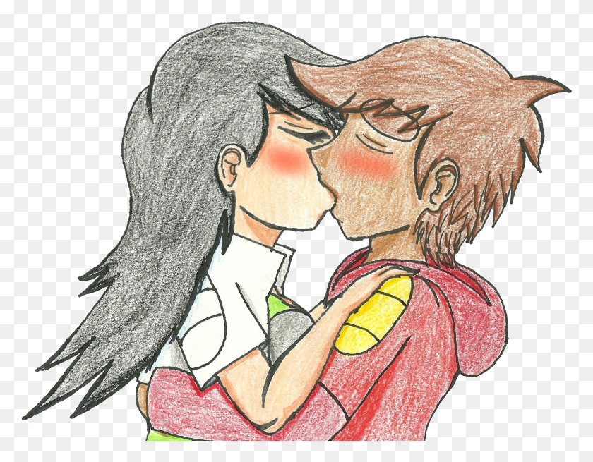 1482x1132 Cartoon People Kissing Bravest Warriors Beth And Danny Kiss, Person, Human HD PNG Download