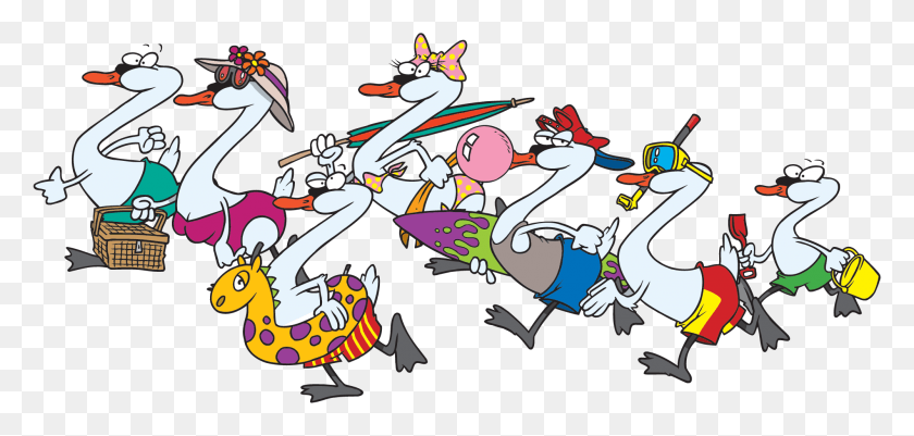 2000x876 Png Мультфильм Люди Плавание Бесплатные Картинки Что Вы Можете 7 Лебедей Плавание Смешно, Графика, Каракули Hd