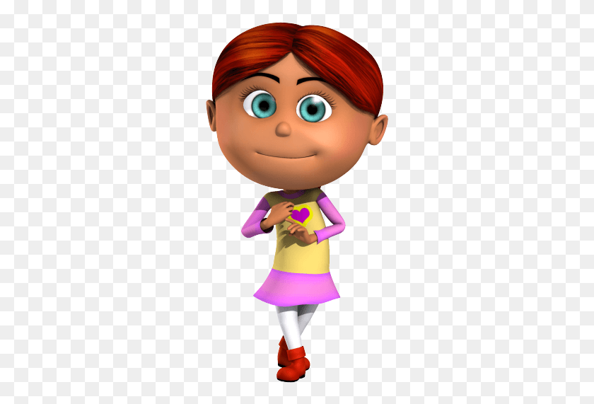 259x511 Cartoon Picture Of A Girl 3d Cartoon Girl Photo, Doll, Toy, Skirt HD PNG Download