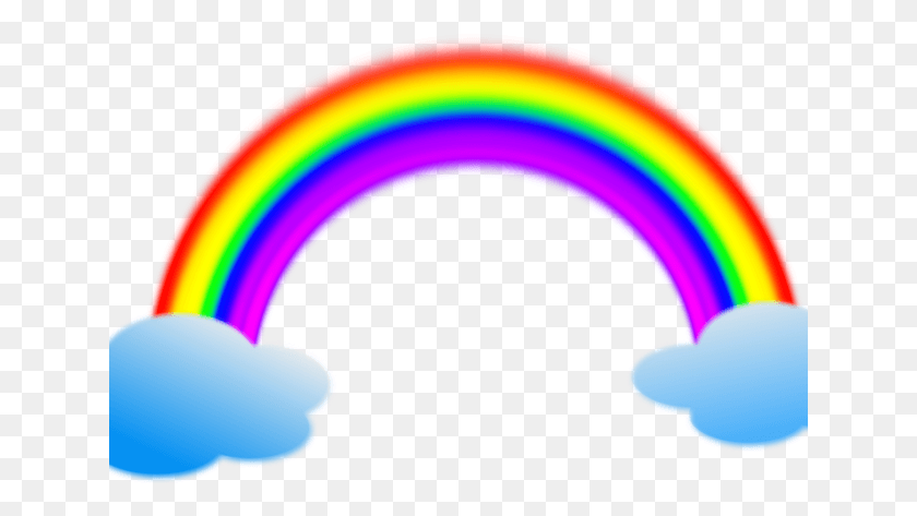 641x413 Cartoon Rainbow Images Animated Rainbow With Clouds, Nature, Outdoors, Sky HD PNG Download