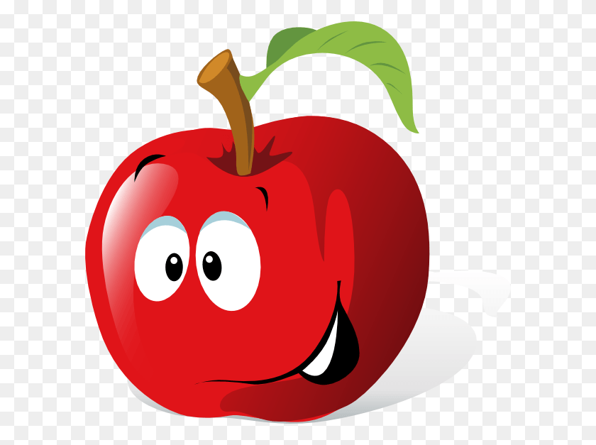 600x567 Cartoon Red Apple Svg Clip Arts 600 X 567 Px Cartoon Apple Clipart, Plant, Fruit, Food HD PNG Download