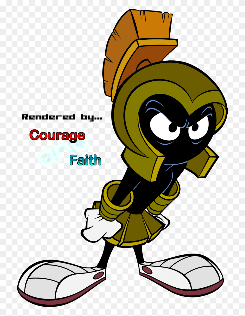 722x1023 Cartoon Renders Story By Courage And Faith Marvin The Martian Villain, Graphics HD PNG Download