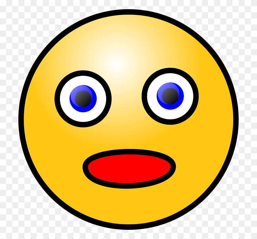 720x720 Cartoon Surprised Face Amazed Face, Label, Text, Disk HD PNG Download