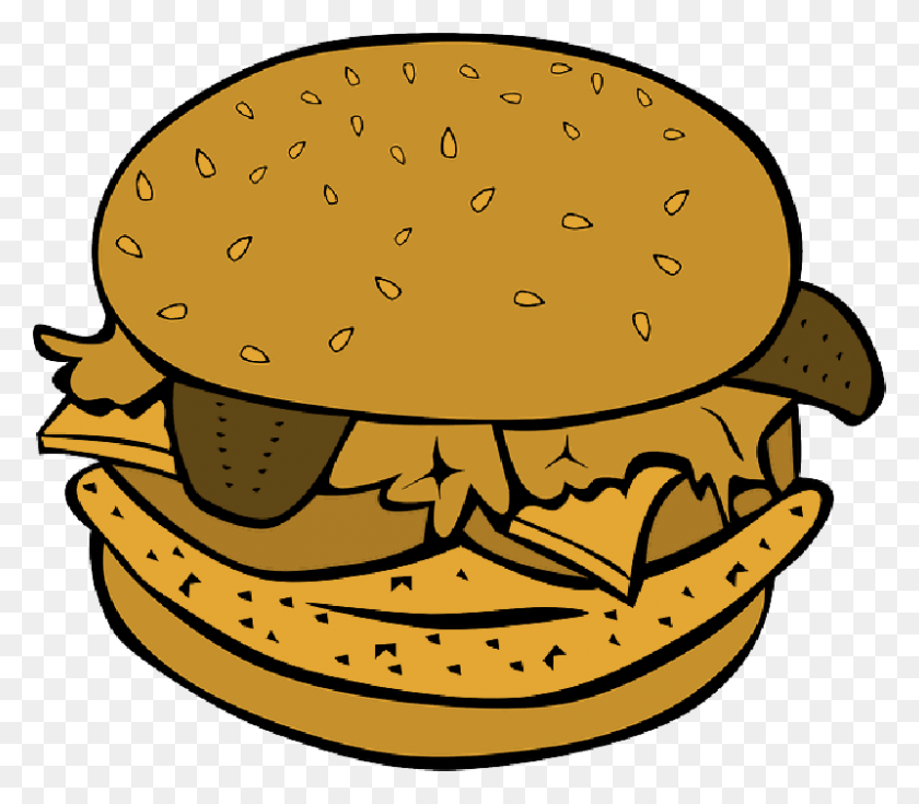 800x693 Cartoon The Best Food Clip Art, Burger, Bread, Banana HD PNG Download