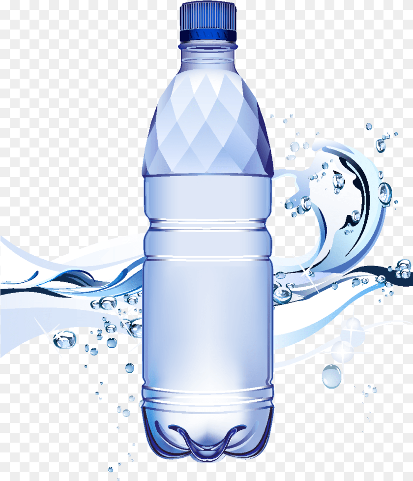 1084x1262 Cartoon Waterdrop Mineral Water Element Mineral Water Bottle Vector, Water Bottle, Beverage, Mineral Water, Shaker Clipart PNG