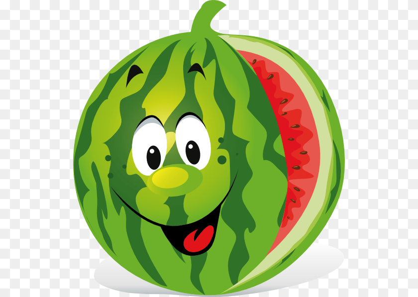 546x597 Cartoon Watermelon Clip Art, Food, Fruit, Melon, Plant Clipart PNG