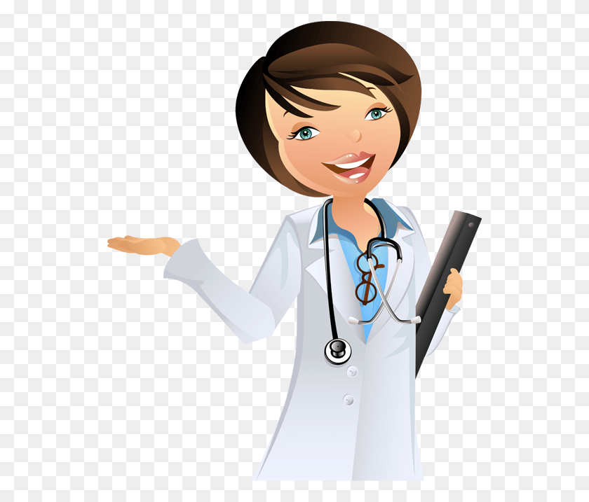 534x657 Cartoon Woman Doctor, Clothing, Apparel, Lab Coat HD PNG Download
