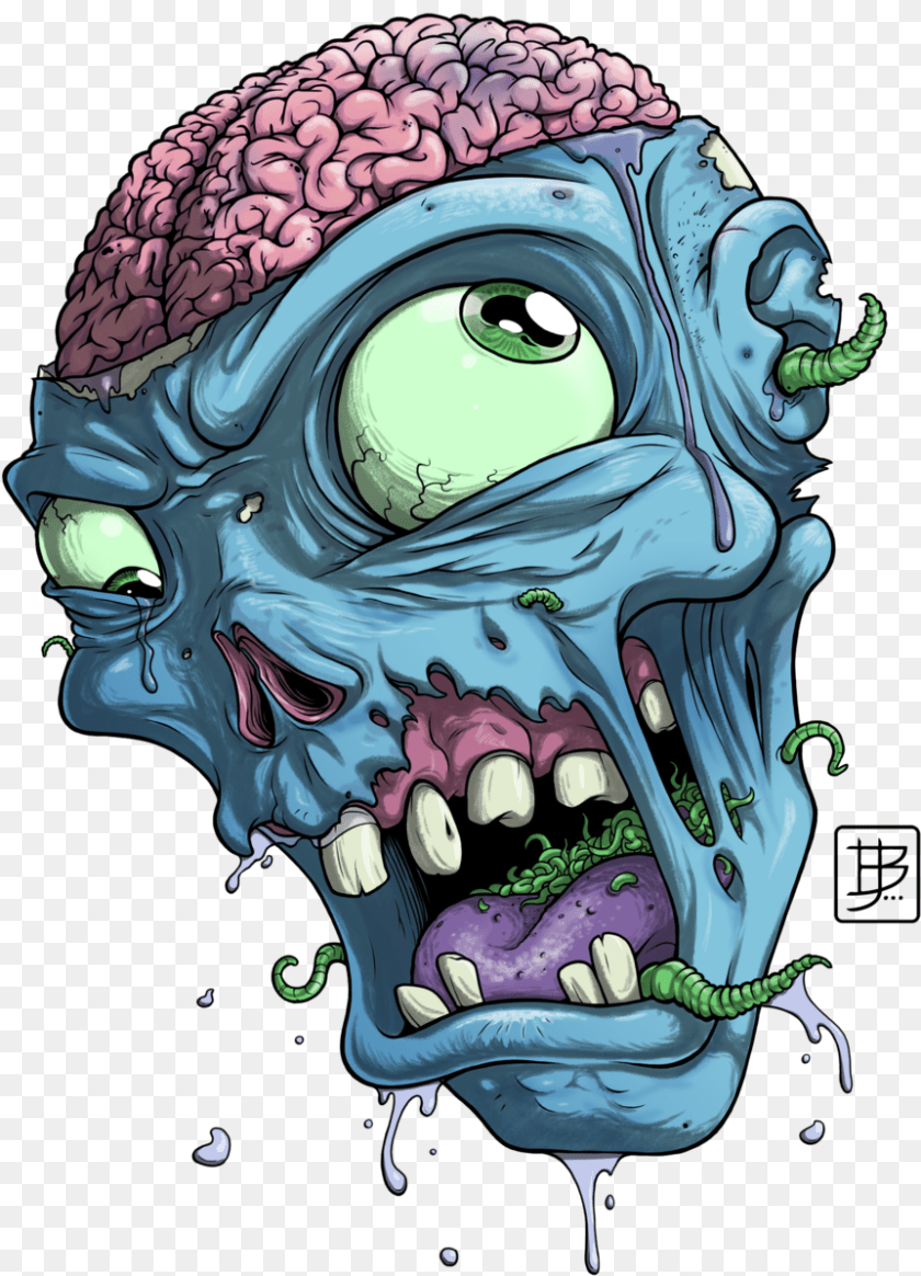 862x1194 Cartoon Zombie Head, Art, Baby, Person, Alien Transparent PNG