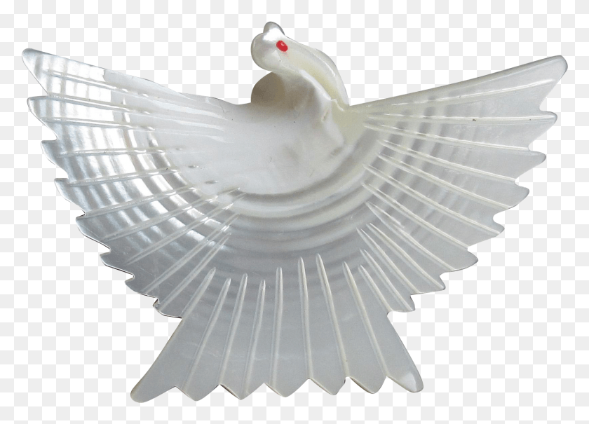 1630x1139 Carved Mother Of Pearl Shell Vintage Peace Dove Pin Rock Dove, Porcelain, Pottery HD PNG Download