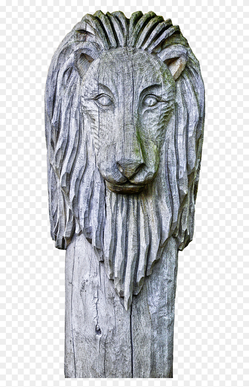 550x1242 Carvingcarvingcarved Statue, Tree, Plant, Tree Trunk HD PNG Download
