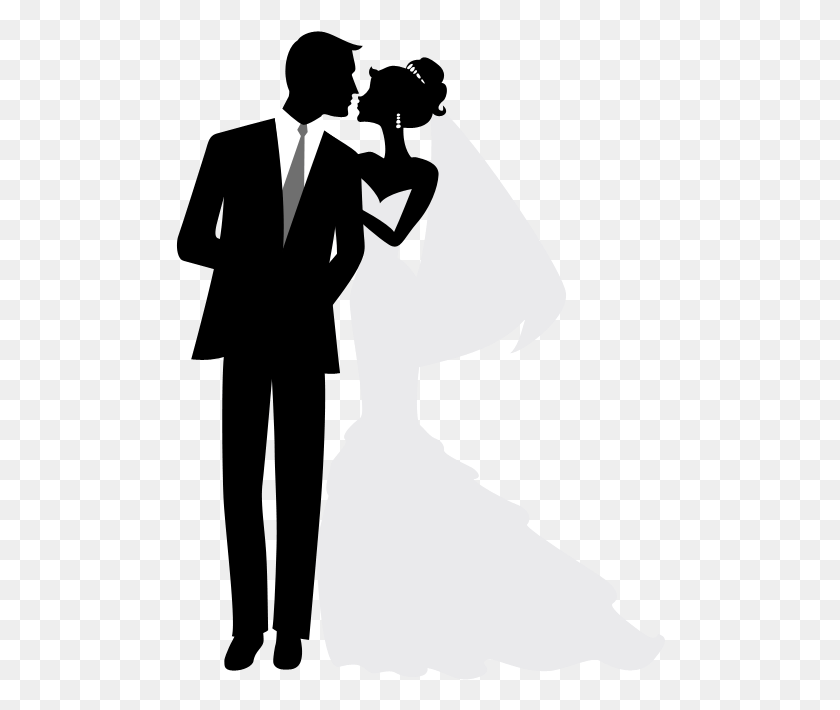 490x650 Casamento Lub Silhouettes Wedding And Cards Clipart Bride And Groom Silhouette, Person, Human, Stencil HD PNG Download