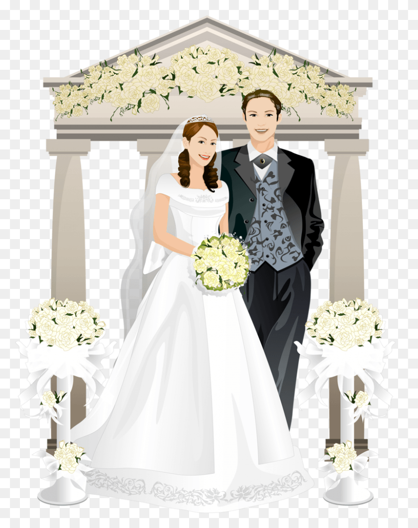 799x1025 Casamento Wedding Art Свадебный Альбом Свадебные Изображения Vestido De Noiva E Noivo, Одежда, Одежда, Халат Png Скачать