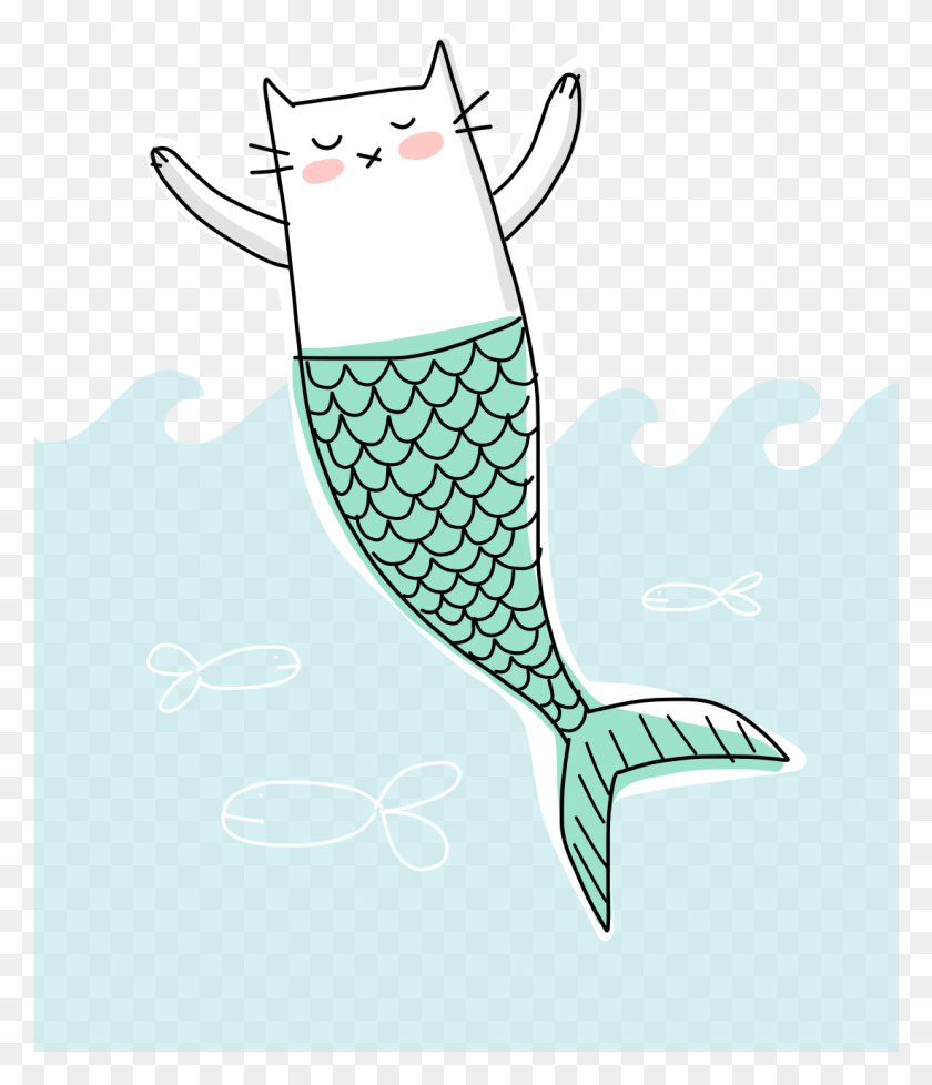 1101x1297 Casetify Iphone Art Design Animals Illustration Cat Mermaid Cartoon No Background, Animal, Mammal HD PNG Download
