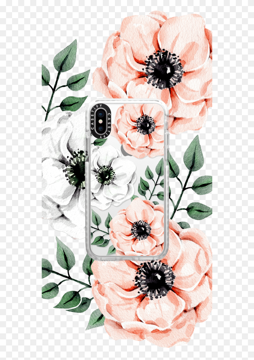 564x1128 Casetify Iphone Art Design Illustrations Floral Flower Iphone X Case, Floral Design, Pattern, Graphics HD PNG Download