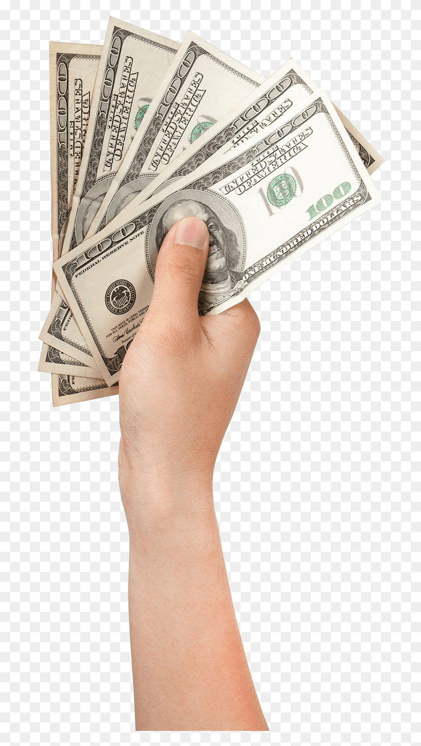 700x1427 Cash In Hand Transparent Background, Person, Human, Money HD PNG Download