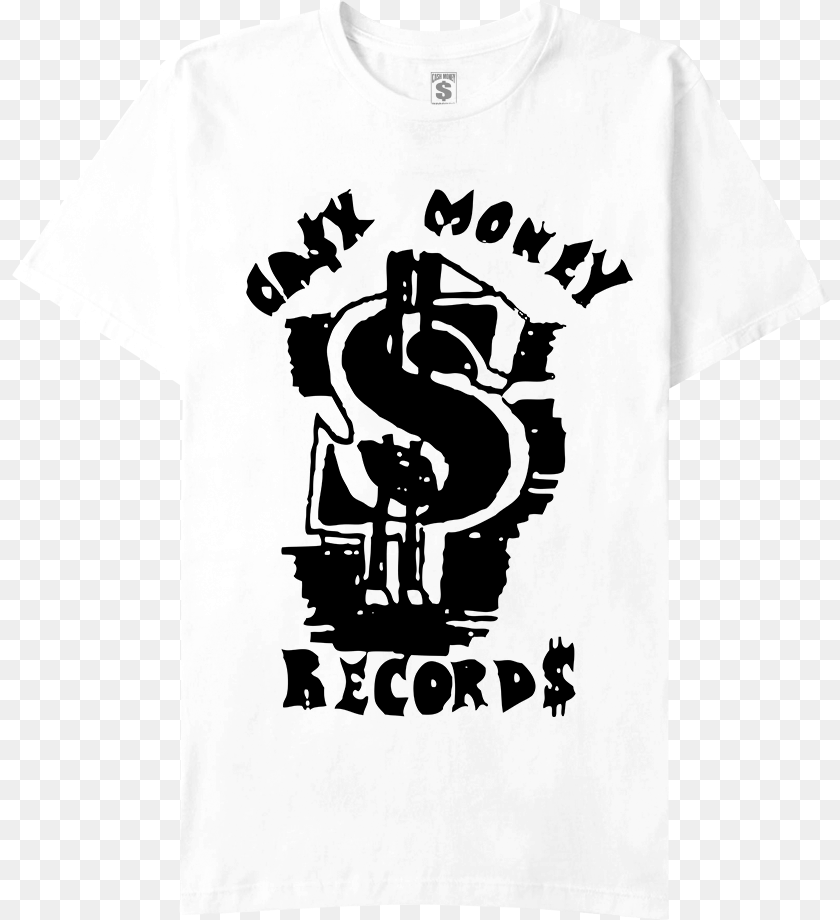 819x920 Cash Money Logo White T Shirt Cash Money Records Logo, Clothing, T-shirt, Stencil Transparent PNG