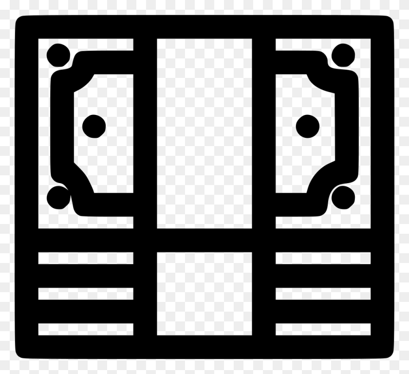 980x890 Cash Stack Svg Icon Free, Text, Alphabet, Stencil HD PNG Download