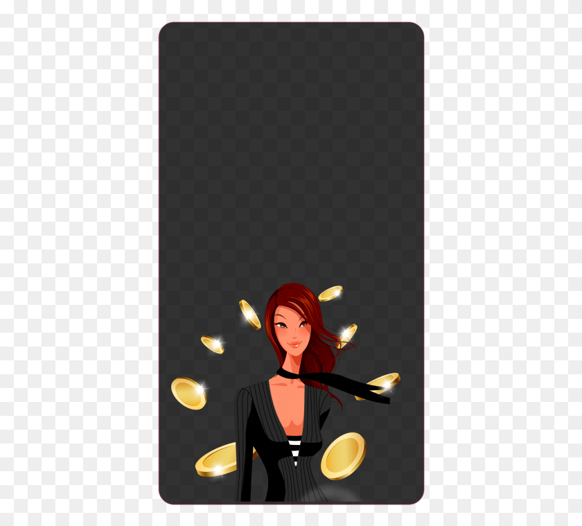 386x699 Casino Card Design With Casino Girl Image Free, Juggling, Person, Human HD PNG Download