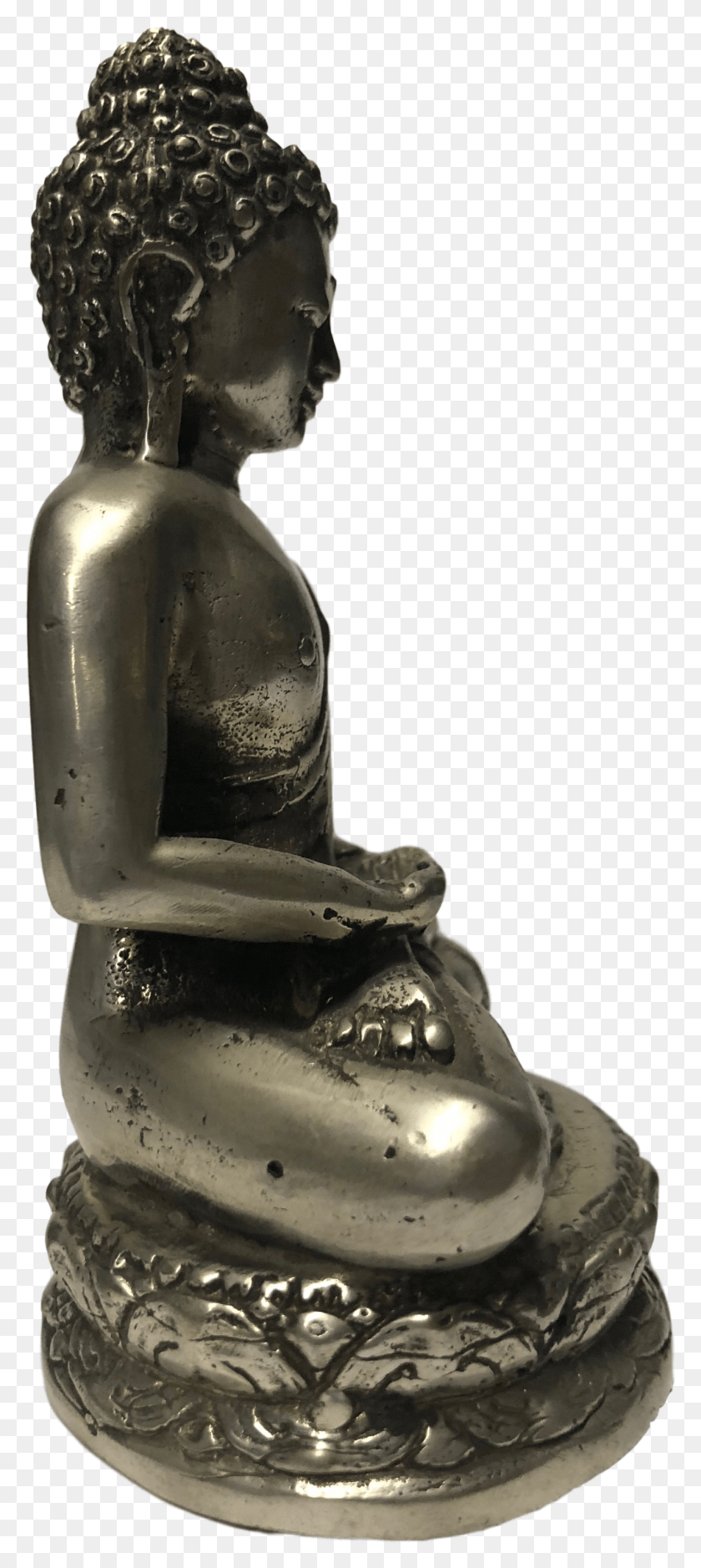 1326x3091 Cast Brass Buddha Sitting Atop A Double Lotus Base Statue, Wedding Cake, Cake, Dessert HD PNG Download