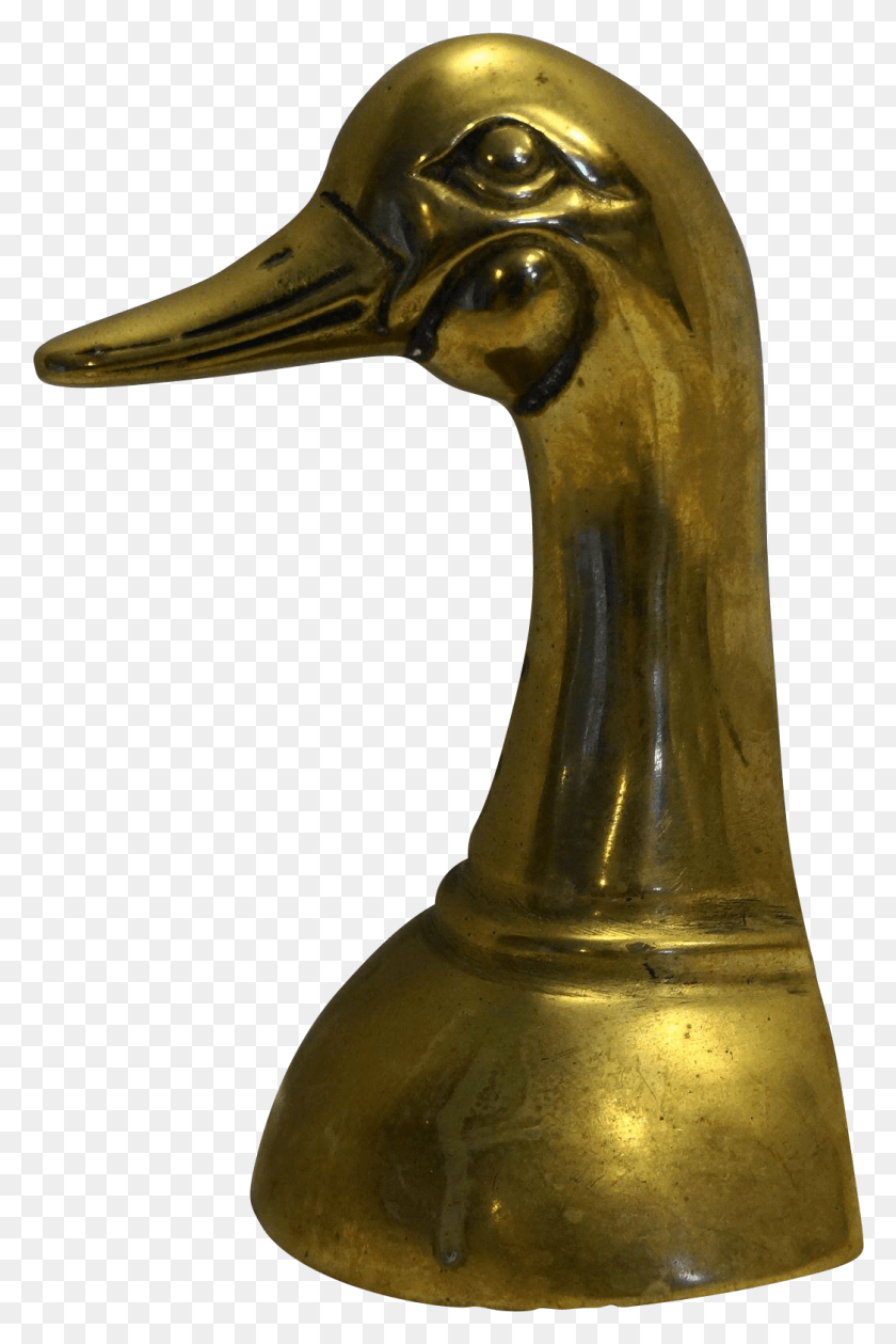 1046x1609 Cast Brass Duck Head Mallard Book End Figurine Made American Black Duck, Bronze, Hammer, Tool HD PNG Download