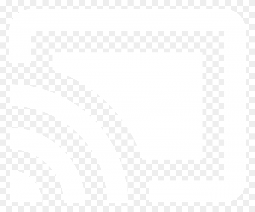 2400x1969 Cast Icon Chromecast Logo Black And White Johns Hopkins Logo White, Symbol, Rug, Sign HD PNG Download