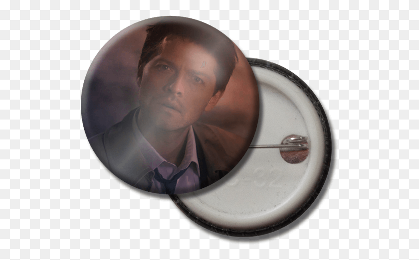 517x462 Castiel Button Pin Circle, Person, Human, Pottery HD PNG Download