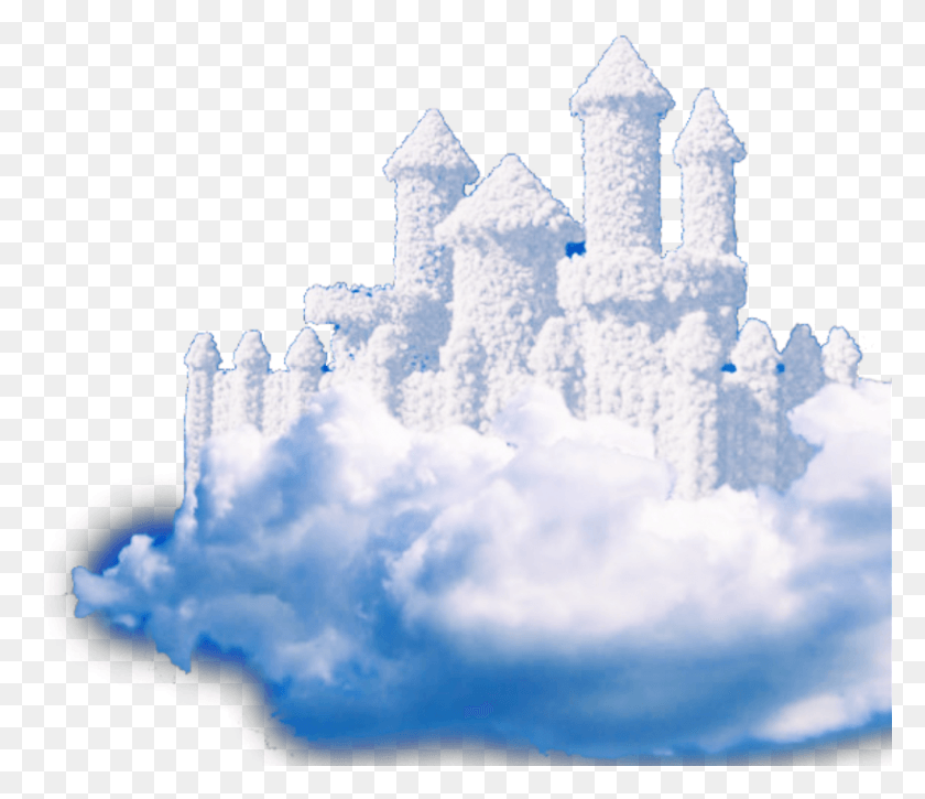 818x698 Castle Clouds Fantasy Cloud Creative Heaven Cloud, Crystal HD PNG Download