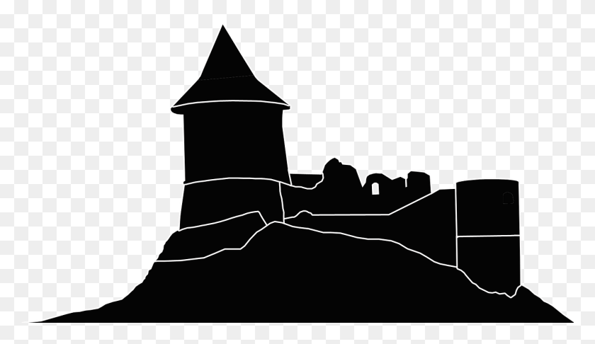 1281x701 Castle Silhouette Silhouette Castle Medieval Castle Silhouette Chateau, Spire, Tower, Architecture HD PNG Download