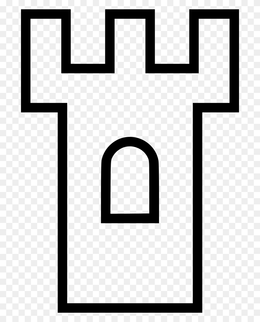 706x980 Castle Tower Castle Tower Icon, Stencil, Symbol, Text Descargar Hd Png