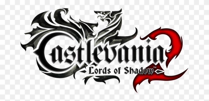 679x346 Castlevania Logo Castlevania Lords Of Shadow 2 Logo, Text, Dragon, Alphabet HD PNG Download