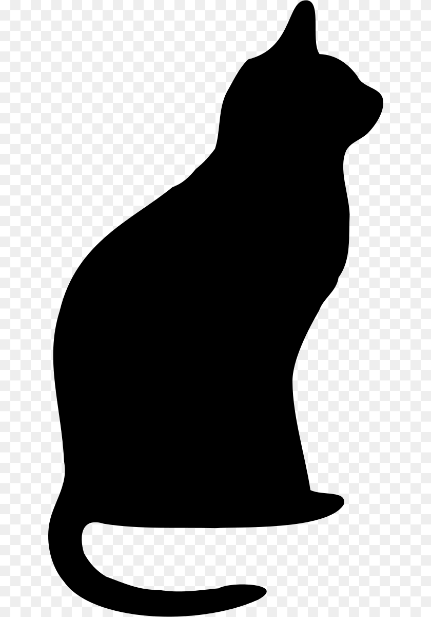 653x1200 Cat 5 Clipart By Inky2010 Black Cat Clip Art Gray Sticker PNG