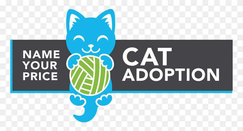 771x394 Cat Adoption Logo Kitten Logo, Graphics, Label HD PNG Download