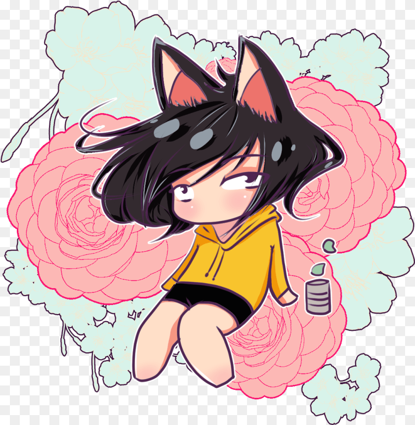 Cat Boy Chibi Cartoon, Book, Comics, Publication, Baby Sticker PNG