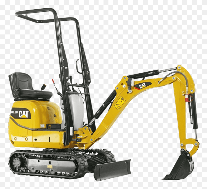 792x719 Descargar Png Cat Caterpillar Mini Excavadora Png Caterpillar, Bulldozer, Tractor, Vehículo Hd Png
