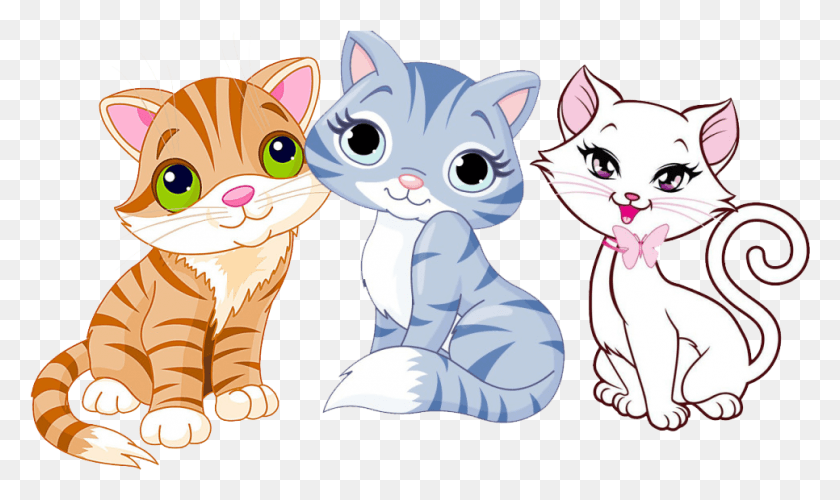 966x546 Cat Clip Puppy Cat Cute Cartoon, Mammal, Animal, Pet HD PNG Download