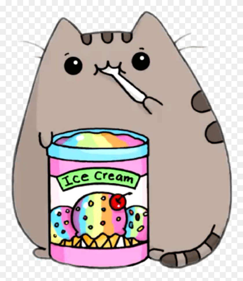 2423x2833 Cat Drawing Pusheen Food Artwork Image With Kawaii Easy Cute Drawings, Label, Text, Snowman HD PNG Download
